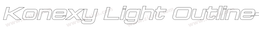 Konexy Light Outline字体转换